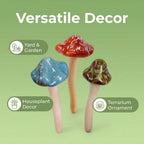 csjzzt 10 Pack Ceramic Mushroom Garden Decor, Outdoor Fairy Garden Ornament