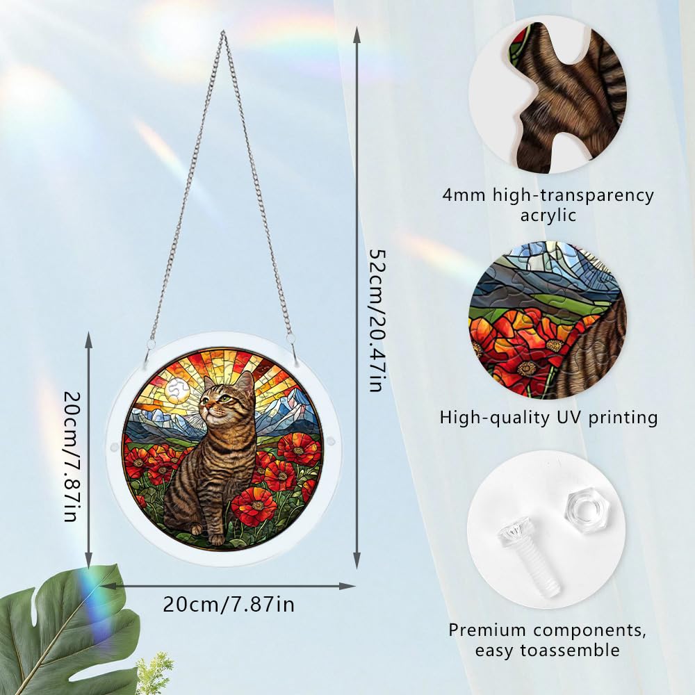 zhuoyaju Acrylic Jigsaw Puzzle Suncatcher, Stained Glass Suncatcher Puzzle