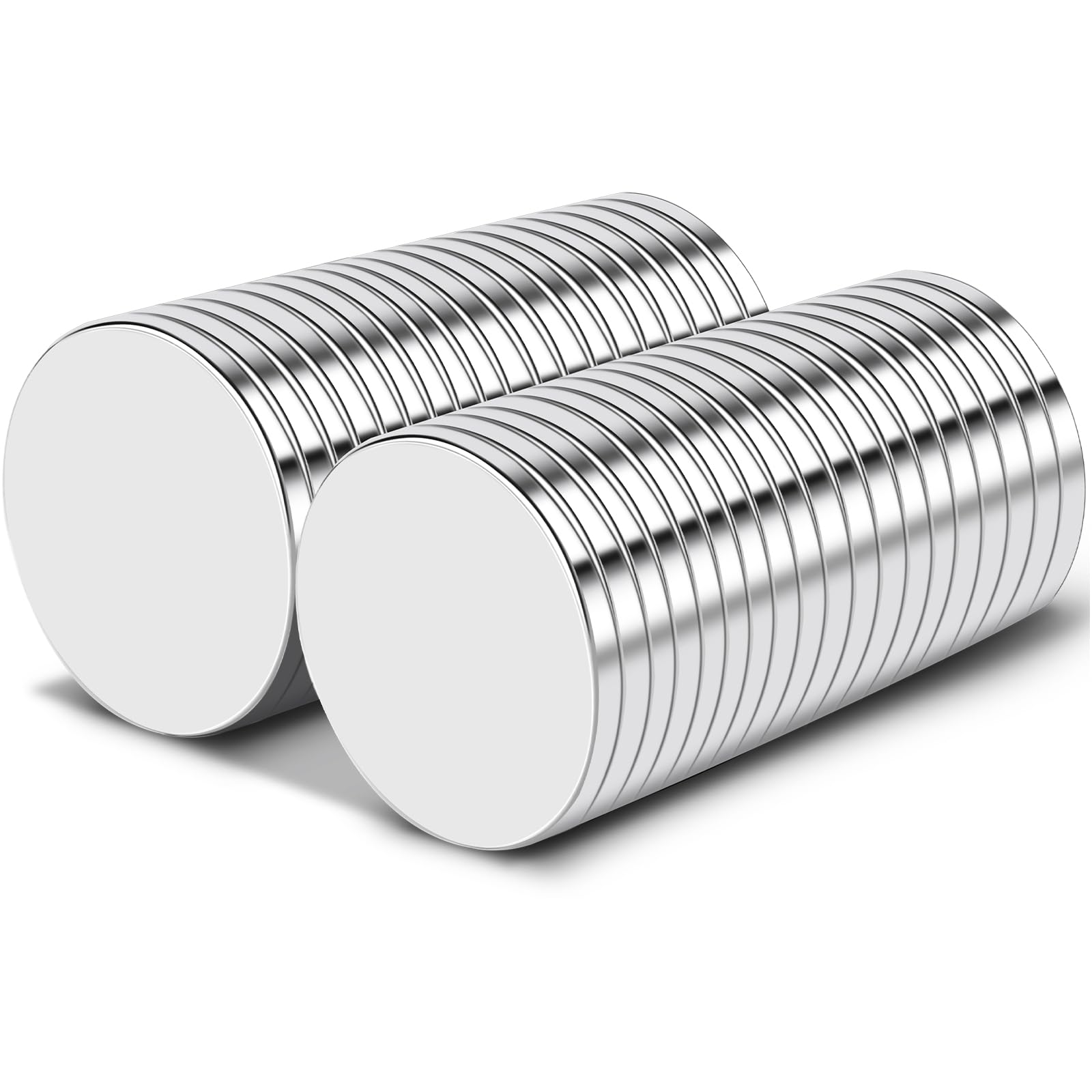 TRYMAG 20x2mm Super Strong Neodymium Disc Rare Earth Magnets, 40Pcs Small Round Refrigerator Magnets for Crafts, Office, Whiteboard, Dry Erase Board, Cabinets