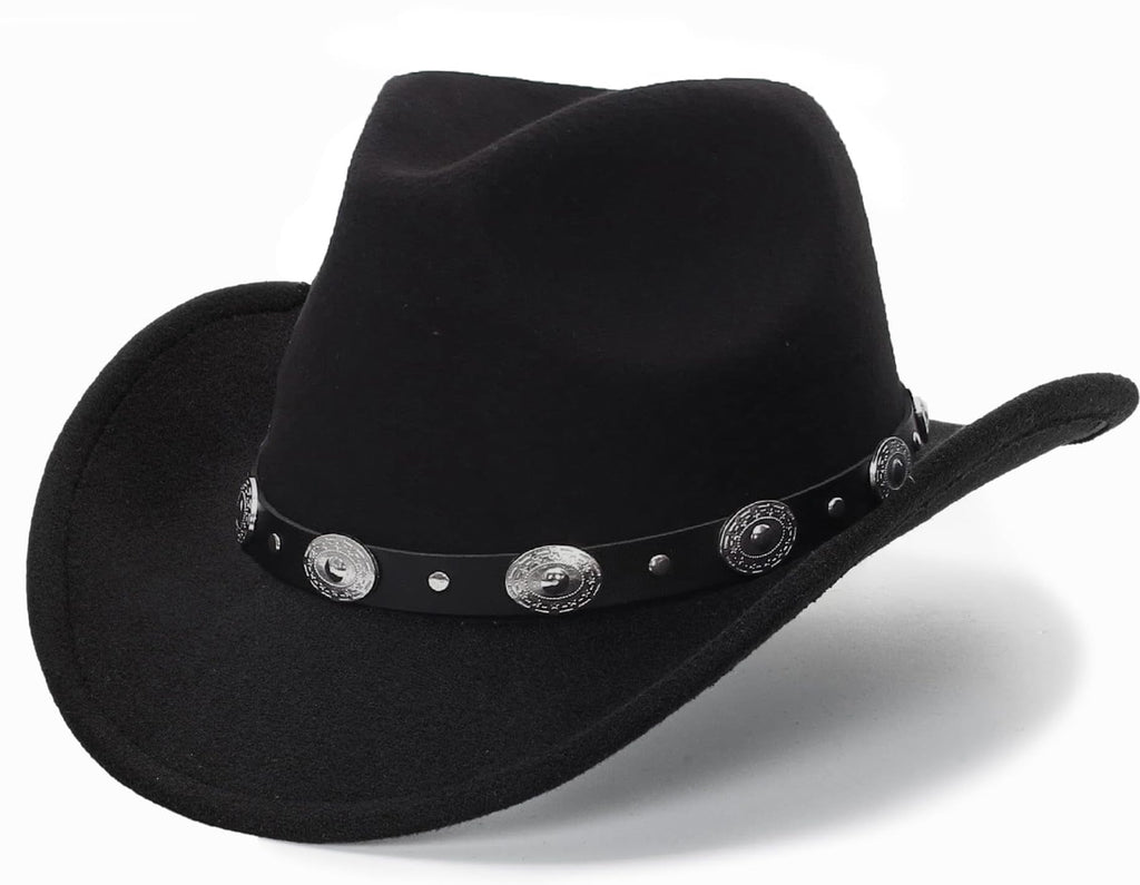 Western Cowboy Hat for Men Women Classic Fedora Cowgirl Hats Buckle Belt
