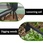 Garden Hoe and Cultivator, Long Heavy Duty Hand Hoe with Tiller, 2 Section Handle, Carbon Steel Blade, Cultivator Hoe Garden Tools for Loosening Soil, Digging
