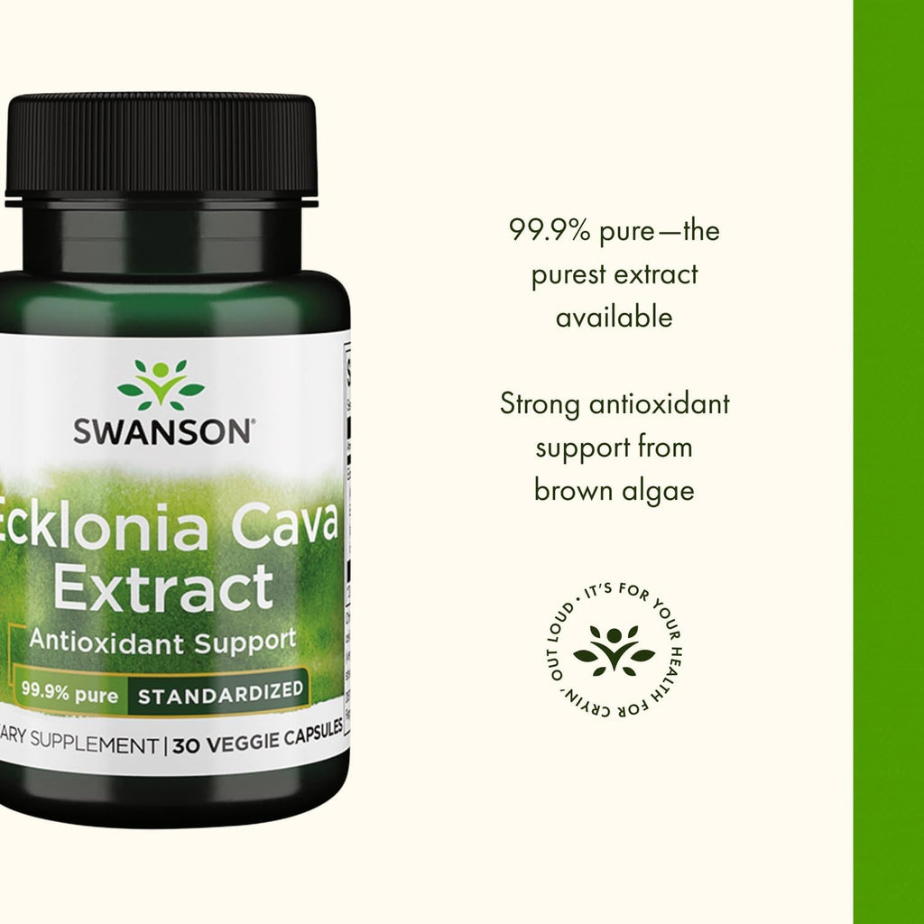 Swanson Ecklonia Cava Extract - Standardized 30 Veg Caps (2 Pack)