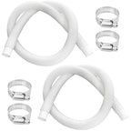 2 Pack 1-1/4 Inch x 3ft Foot Long White Above Ground Pool Flex Connection Hose with 2 Metal Clamps for Pump 330 GPH, 530 GPH, and 1,000 GPH Compatible with Intex Coleman Summer Waves Pool Skimmer