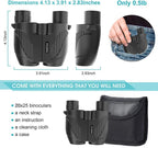 20x25 Binoculars for Adults and Kids, High Power Easy Focus Compact Binoculars with Low Light Vision for Bird Watching and Travel