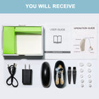 Hearing Aids, Hearing Aids For Seniors with Noise Reduction Function and Volume Control, Hearing Aids Rechargeable,Apply To Hearing Devices For Seniors and Adults,Black