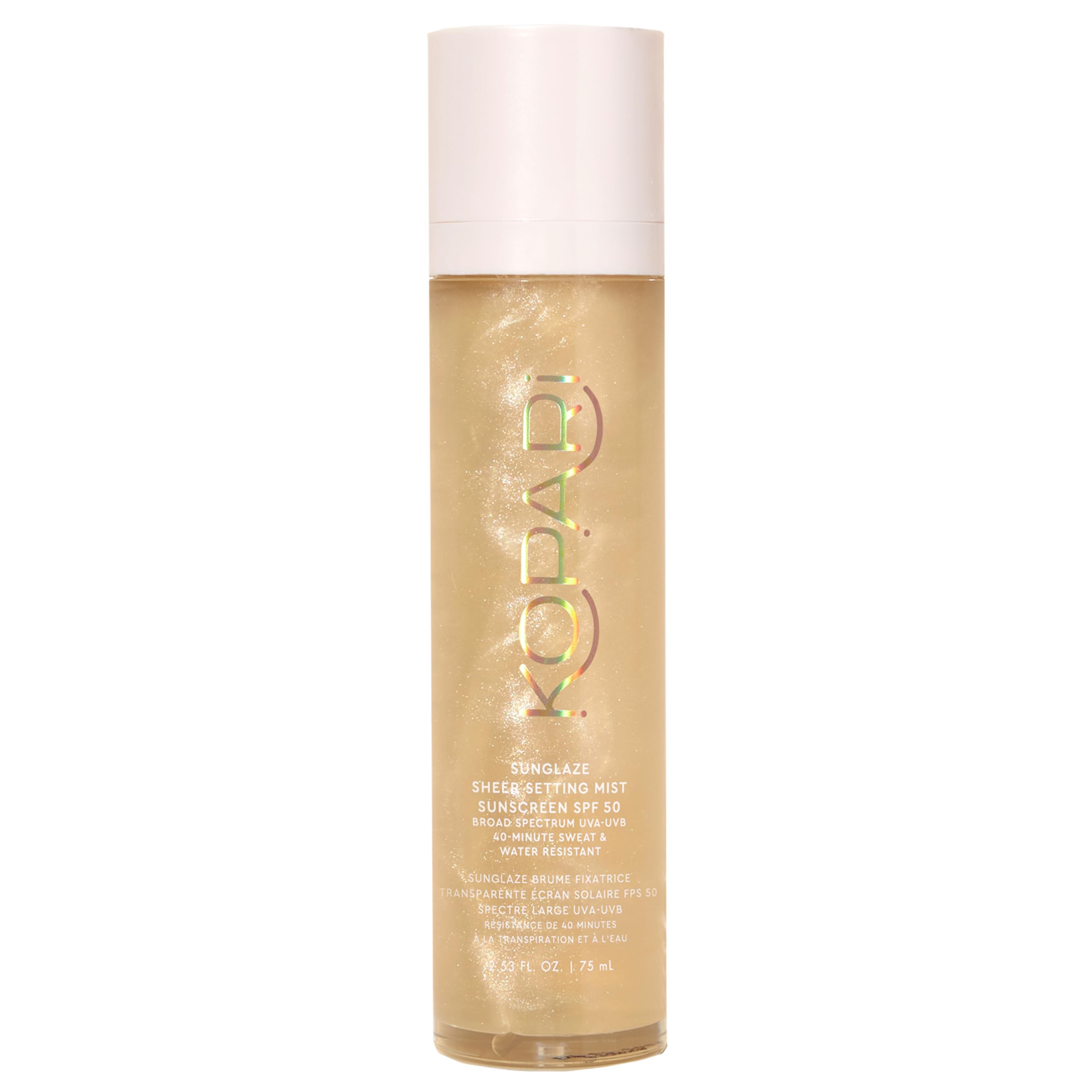 Kopari Sunglaze Sheer Setting Mist Sunscreen SPF 50, Weightless, Fast Drying, Ultra-Fine Setting Spray, Made With Hyaluronic Acid, Sets Makeup For A Hydrated, Dewy Finish, 2.53 fl oz