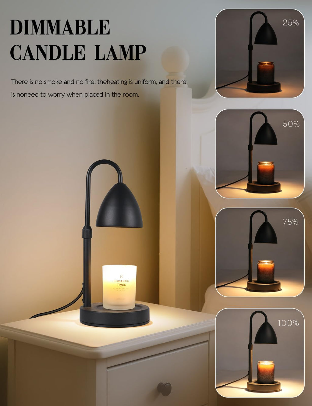 Candle Warmer Lamp with Timer Dimmer, Home Decor for Birthday Gifts Women