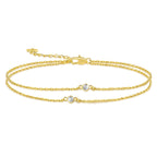 AOZELAN Gold Anklets for Women 14K Gold Ankle Bracelets for Women