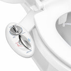LUXE Bidet NEO 320 - Warm Water, Dual Nozzle, Self-Cleaning, Non-Electric Bidet Attachment for Toilet Seat, Adjustable Water Pressure, Rear & Feminine Wash (White)