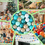 GOGOSO Ball Pit Balls for Toddler, Baby Plastic Playballs Kids Soft Pastel Pelotas Non-Toxic BPA-Free 2green+White+Gold,100 Balls