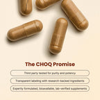 CHOQ® Shilajit - Over 50% Fulvic Acid, 500 mg Vegan Capsules, Energy, Brain, Focus, Collagen, Hormones, Mitochondrial Function, Urolithin A, Lab-Tested