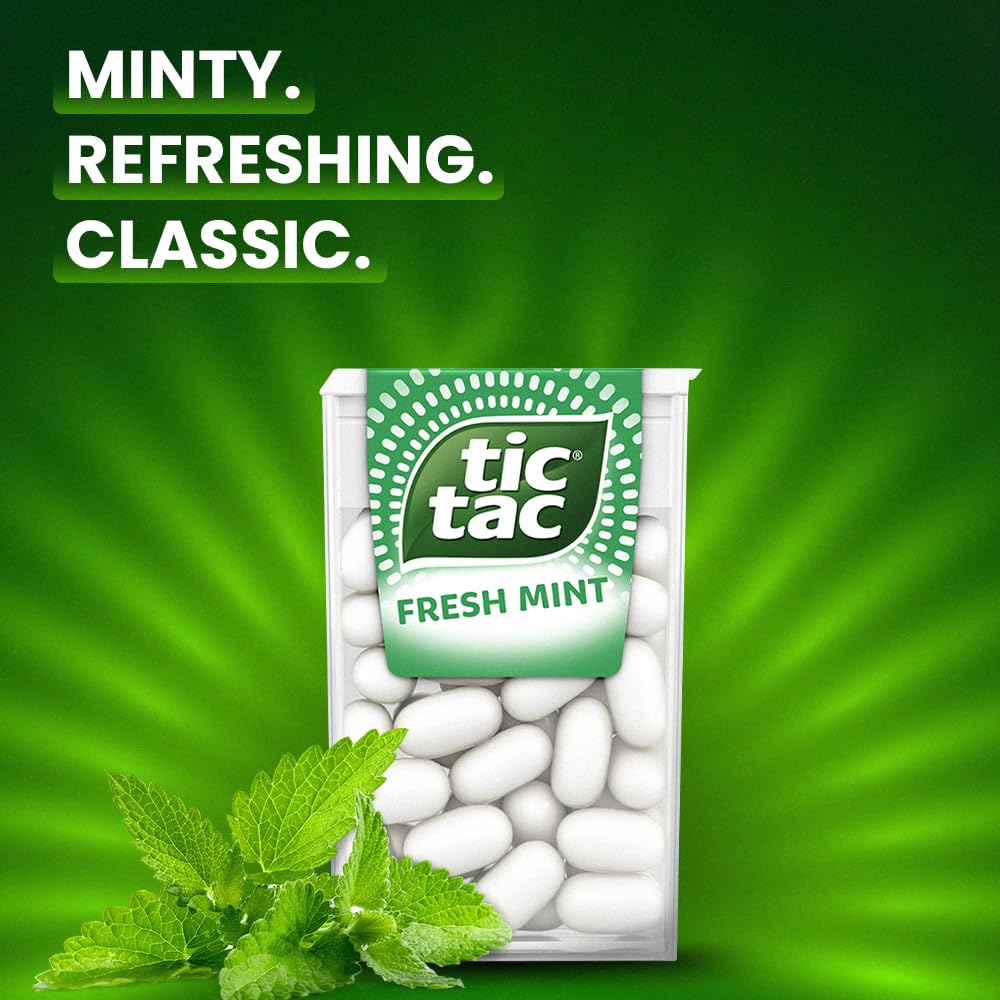 Tic Tac 8 Mint Sweets For Refreshment 8 Flavors (Fruit Adventure, Lime & Orange, Cherry Cola, Berry Bliss, Fresh Mint, Strawberry, Orange, Citrus) Sold By VR Angel