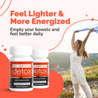 Herbal Nitro My Gentle Detox Cleanse for Women & Men - Poop Pills for Constipation Relief - Overnight Colon Cleanse Natural Supplement for Bloating & Discomfort (30 Capsules)