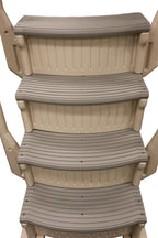 Confer Plastics Curve CCX-AG Drop in Above Ground Pool Step with Grey Treads - Base Step