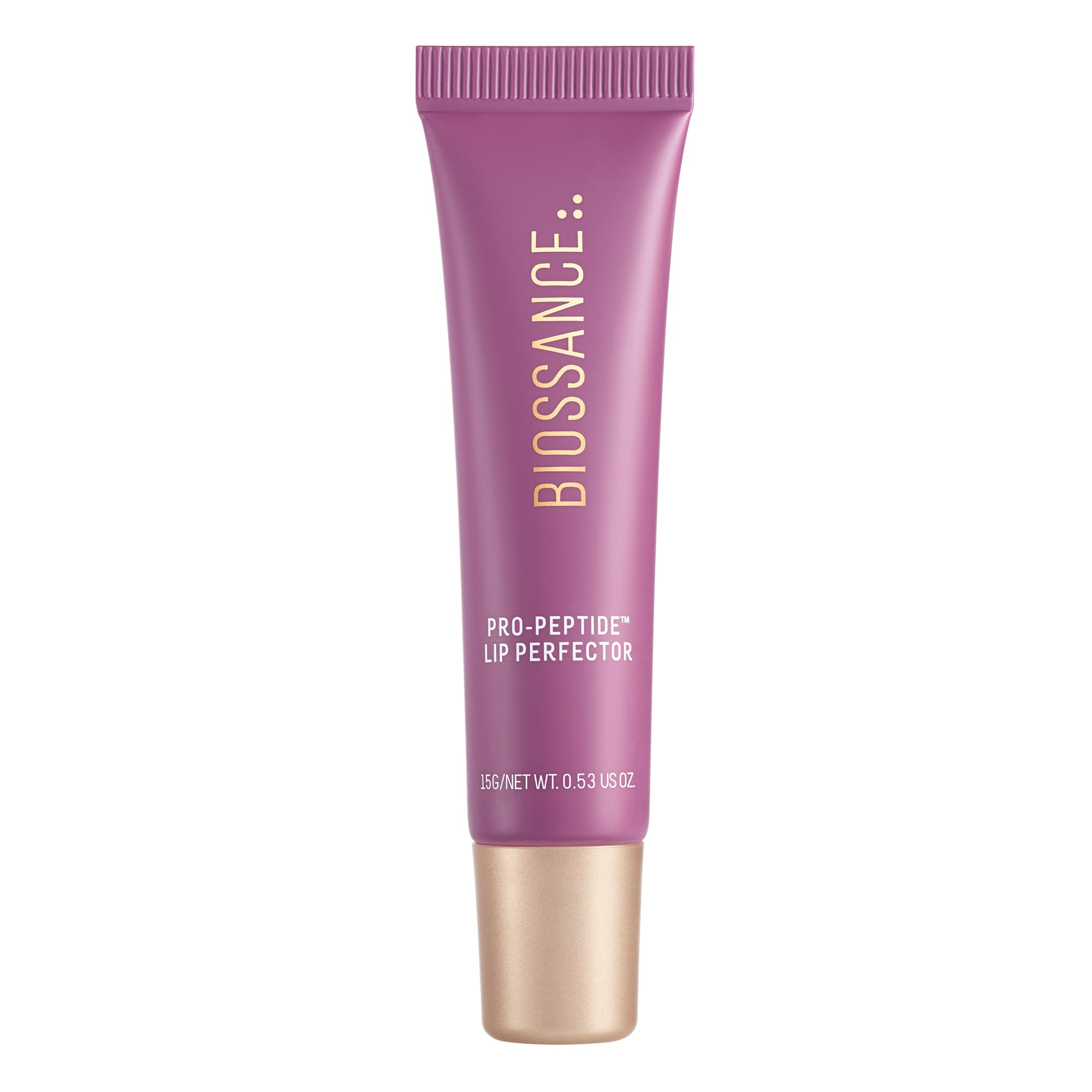 Biossance Pro-Peptide Lip Perfector – Triple-Treat Vegan Lip Balm – Deeply Hydrating with Pro-Peptides & Hyaluronic Acid – Enhances Natural Lip Color – Silky, Glossy Finish in Supernova, Berry