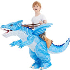 GOOSH Inflatable Dinosaur Costume Kids Halloween Blow up Costumes for Boys Girls Funny Riding Ice Dragon Air Costume for Party Cosplay