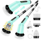Shower Scrubber with Long Handle, Electric Scrubber for Cleaning Bathroom