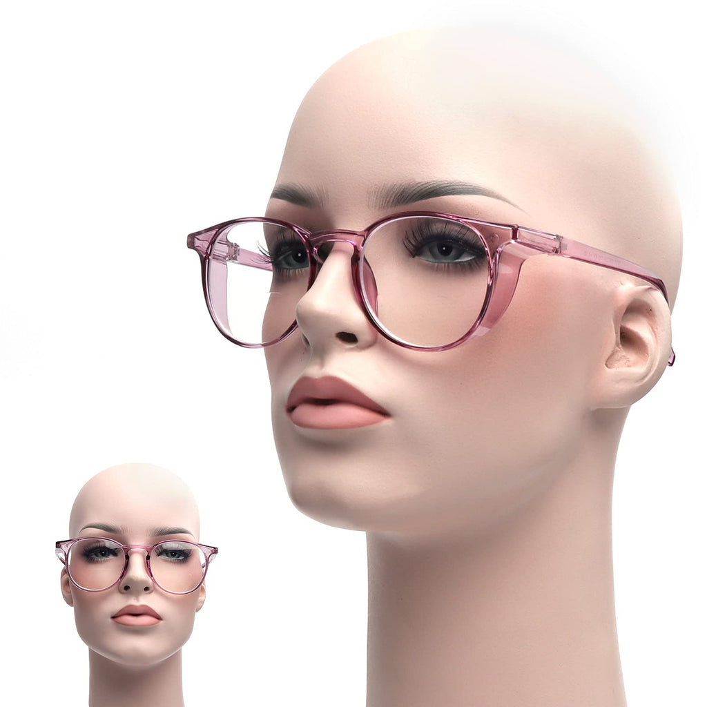 Outray 2 Pair Safety Glasses Clear Impact Resistant Bifocal Reading Glasses Non-Slip Wrap Around