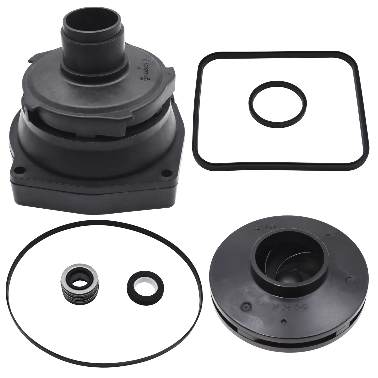 SPX2610CKIT Drivetrain Upgrade Kit Replacement for Hayward Super Pump 1600X, 1-1/2-HP – Restore Performance with Durable, Easy-to-Install Parts