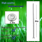 Uitose 14 Count Outdoor Rv Rug Stakes, Stainless Steel Spiral Patio Mats Stakes, Used for Fixing Rugs, Tents, Tarps, and RV Mats，Rv Camping Accessories for Outside,Camper Must Haves
