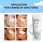 2PCS Centella Sunscreen SPF 50,Face Sun Screen Long-Lasting Protection,Madagascar Sunscreen,NO White Cast - Dry Oily Skincare (Blue)