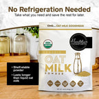 Oat Milk Powder 21oz - Natural and Plant Based Milk with a Clean Formula - Gluten-Free, Vegan, USDA Organic Certified, Non-GMO, Dairy Free, and Lactose Free Milk Powder with No Refrigeration Required