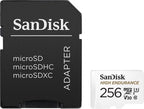 SANDISK 256GB High Endurance microSD Card + Adapter