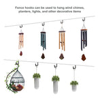 Gueryee 4 Pcs Rafter Hooks, Upgraded Fence Hangers, Heavy Duty Bike Hanger for Garage, Ladder Hook, Black Large S Hooks for Hanging Hose, Plants, Chairs, Bikes, Ladders, Cords and More
