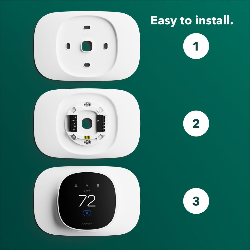 ecobee Trim Plate for Smart Thermostat Essential Only - Programmable WiFi Thermostat Accessory