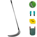Sickle Garden Tool Set, Long Handle Weeding Sickle Stand Up Weeding Tool