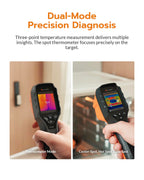 AccuMEMS GT14S Thermal Imaging Camera with Thermometer Mode, Ultra-Light 240g, -4°F~1022°F Range, 14H Runtime, Live Tracking with Edge-Enhanced Display, Infrared Camera for HVAC/Electrical Inspection