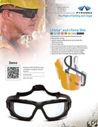 Pyramex I-Force Sporty Dual Pane Anti-Fog Goggle,Black Frame/Gray Anti-Fog Lens