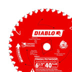 Diablo High-Performance Finish Trim Saw Blade for Wood - 6-1/2" x 40-Teeth, Tico Carbide - D0641X