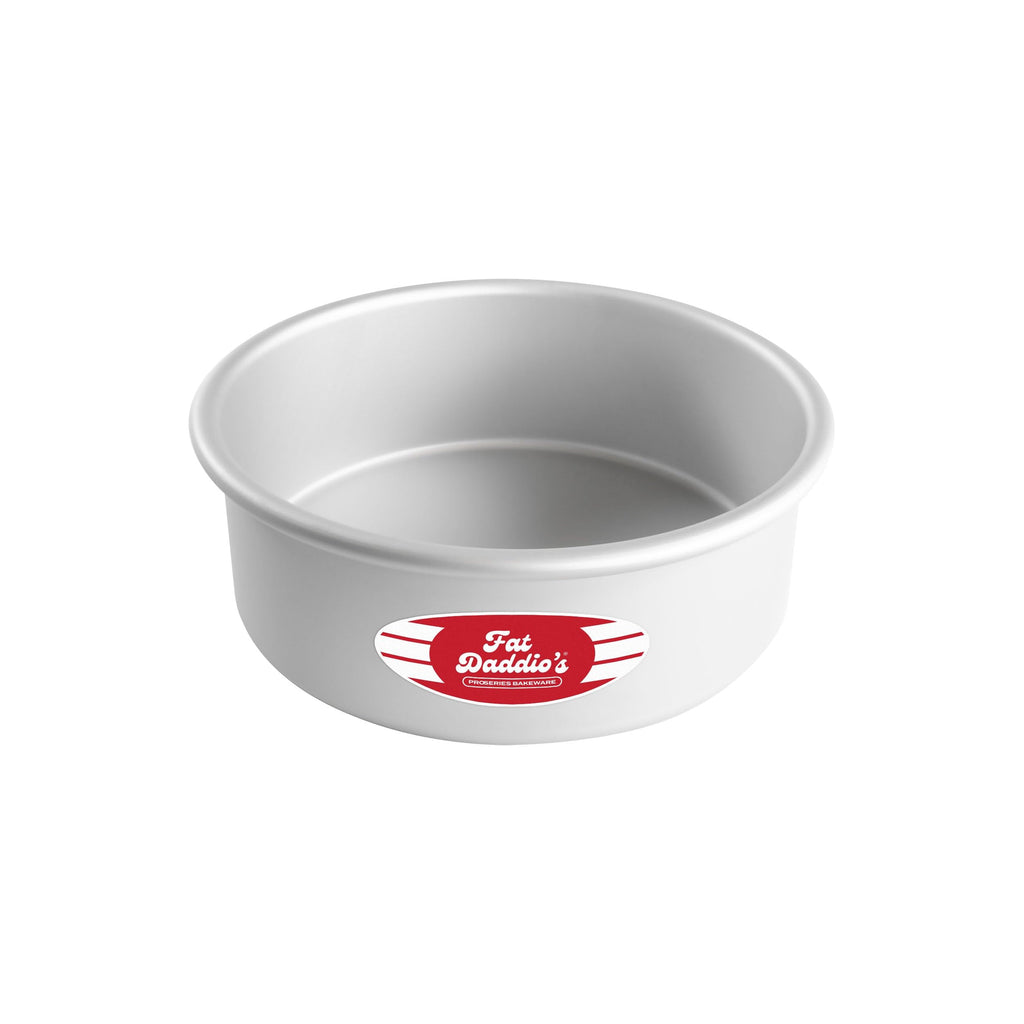 Fat Daddio's PRD-83 Anodized Aluminum Round Cake Pan, 8 x 3 Inch, Silver