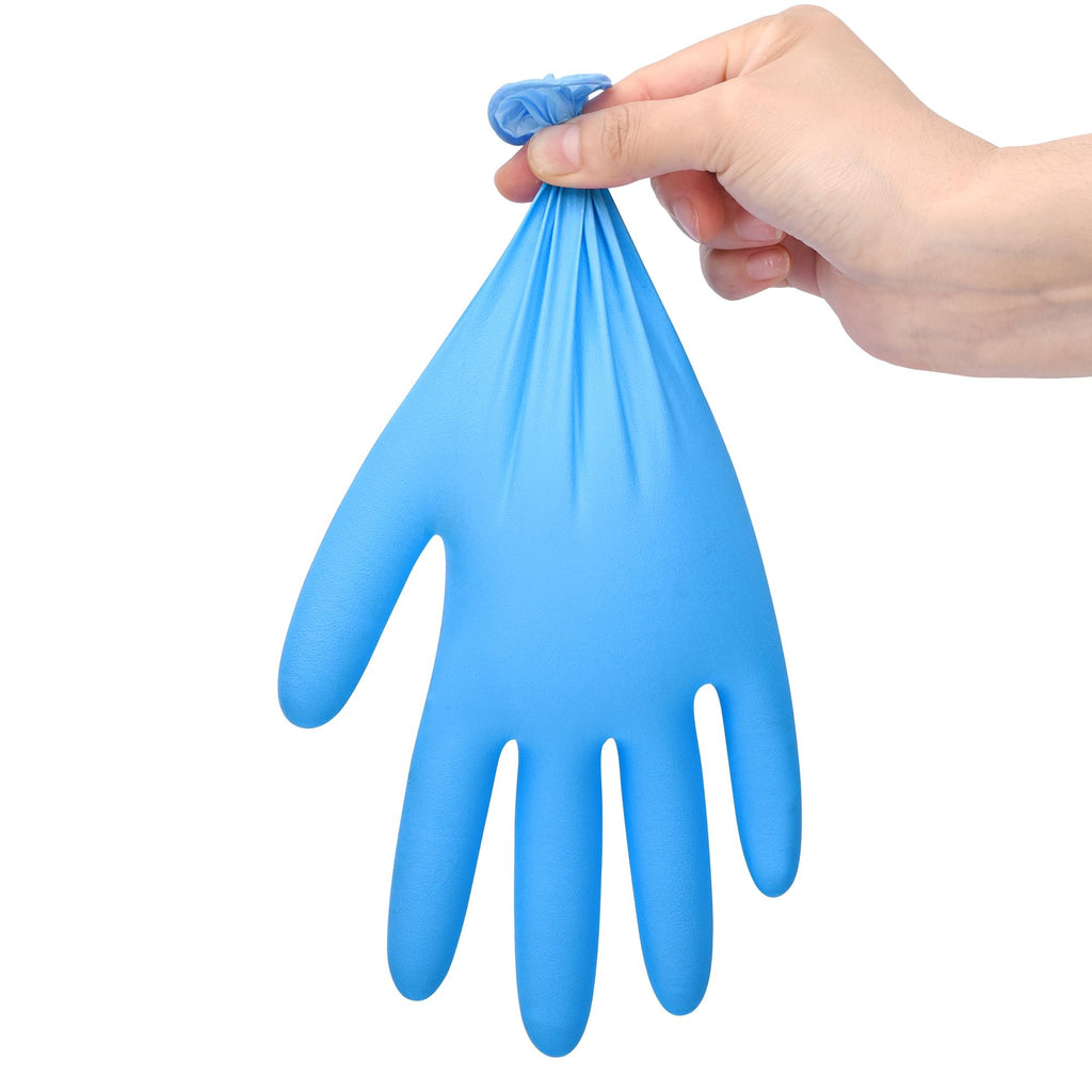 TitanFlex Heavy-Duty Blue Disposable Nitrile Gloves, XL, Box of 100, 6-mil, Fully Textured, Powder-Free, Latex-Free