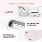 BYASKZIV Jewelry Cleaner Ultrasonic Machine, Upgraded 48KHz Ultrasonic Cleaner with 304 Stainless Steel for Jewelry, Eyeglasses, Rings, Watch Strap, Dentures-Pink