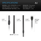 AC Infinity Soil Sensor Probe Exclusively for AI Controllers