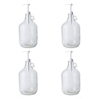 Glass Laundry Detergent Dispenser 4-Pack with Pumps | 1 Gallon Glass Jug