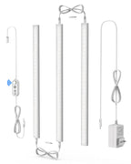 ASOKO Motion Sensor Dimmable Led Under Cabinet Lighting Plug in - 3 Pcs 12 inches Linkable Counter Light Bars, Led Closet Light Daylight White 4500K