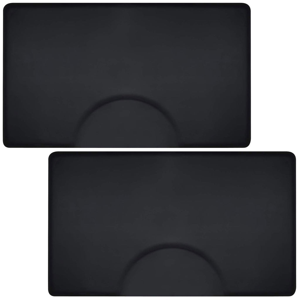 Saloniture 3 ft. x 5 ft. Salon & Barber Shop Chair Anti-Fatigue Floor Mat - Black Rectangle - 1/2 in. Thick - 2 Pack