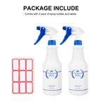 Plastic Spray Bottles, All-Purpose Empty Sprayer Bottle (2 Pack 24 Oz)