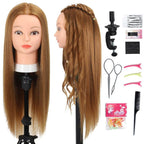Opini Mannequin Head with 80% Human Hair 26-28" Doll Head for Hairdresser