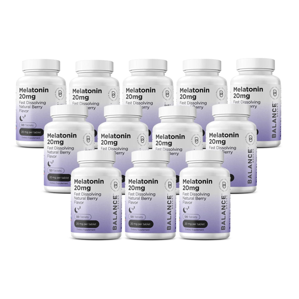 Balancebreens Melatonin 20mg Fast Dissolve Tablets - High Potency, Fast Acting, Natural Sleep Support - Sleep Aids for Adults - Non-Groggy, Drug-Free Formula - 120 Sleeping Pills