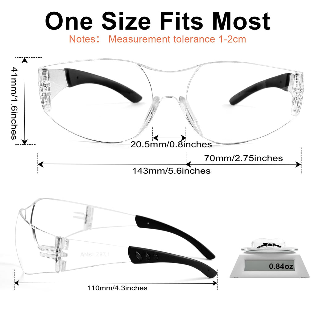 Hoqiwild ANSI Z87.1 Tinted Safety Glasses Bulk 12 pack, Safety Sunglasses for men and women, Scratch & Impact Resistant UV protection sunglasses for Construction, Outdoor Sports & Work