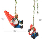 WONDHOME Hanging Gnome Garden Statue Funny Climbing Gnomes with Telescope Tree Hugger for Outdoor Lawn Home Patio Yard Art Decoration Christmas Birthday Gifts for Mom Women