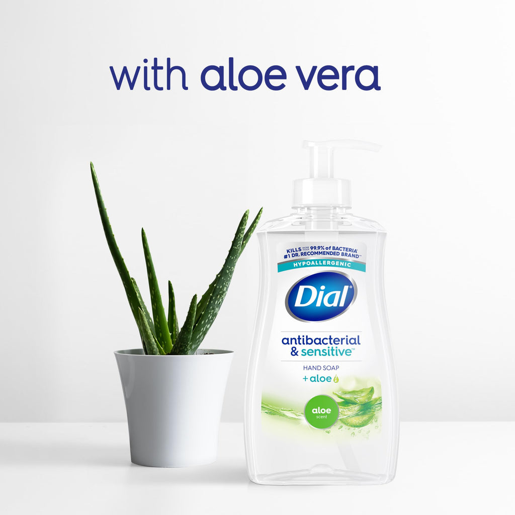 Dial Antibacterial Defense Liquid Hand Soap + Aloe, Aloe Scent, 52 Fl Oz Hand Soap Refill (Pack of 3), Dermatologist-Tested, Gentle Formula