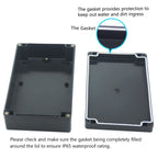 Junction Box, Zulkit Project Box IP65 Waterproof Outdoor Box ABS Plastic Electrical Boxes Electronic Enclosure Black 7.9 x 4.7 x 2.2 inch(200 x 120 x 56 mm)(Pack of 2)