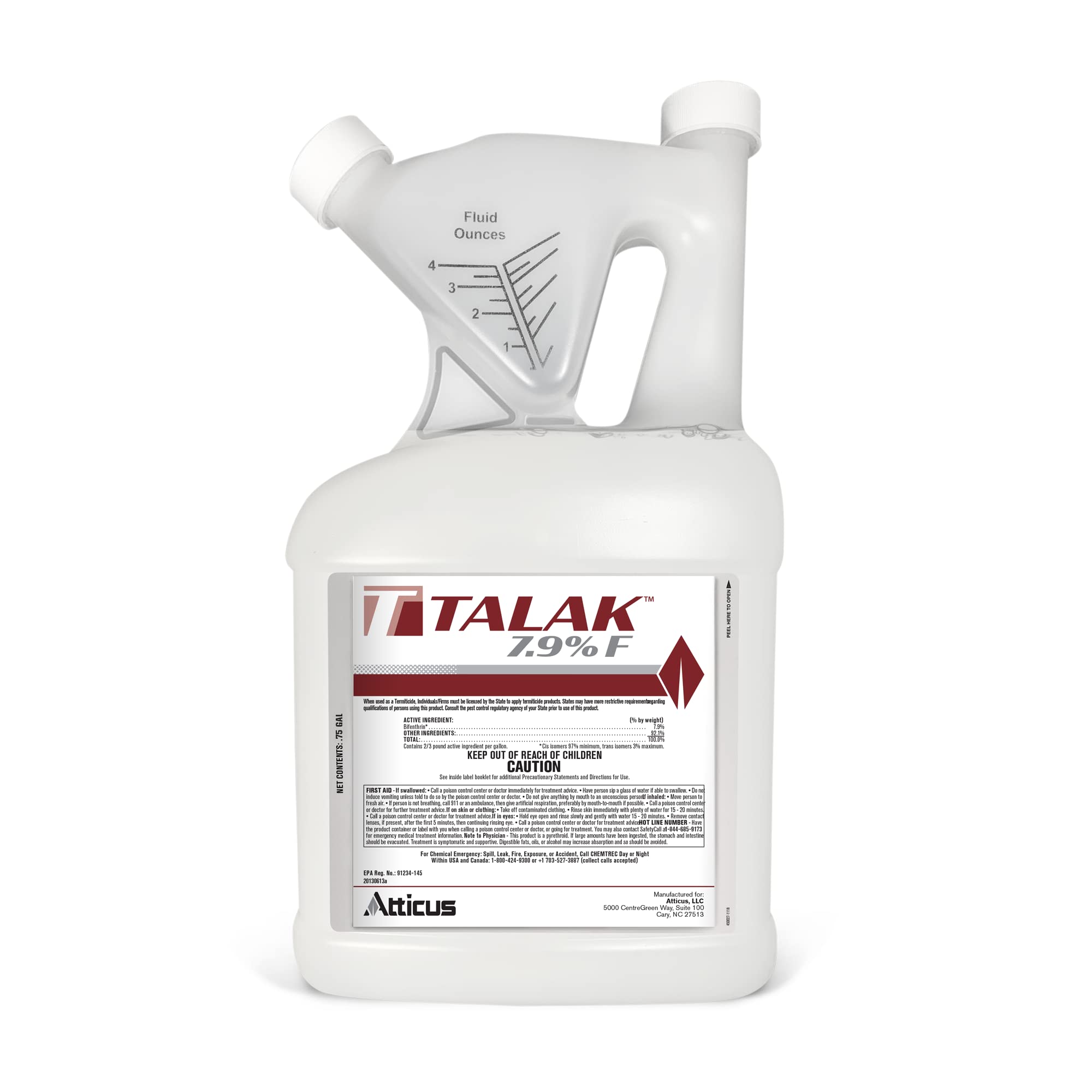 Atticus Talak 7.9 F Bifenthrin Insecticide Concentrate (96 oz) – Indoor and Outdoor Insect Control