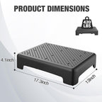 HBTower Mobility Step Stool for Adults & Seniors - Non-Slip Platform Indoor and Outdoor, Portable Riser, Safety Step for Car, Bedside, Office, Shower, Stairs - Black