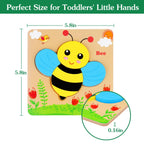 Wooden Toddler Puzzles Montessori Toys: Gifts for 1 2 3 Year Old Boys Girls
